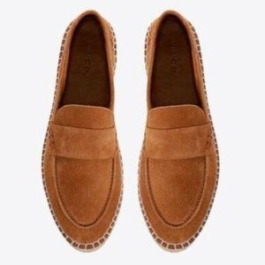VINCE Daria Brown Tan Suede Espadrille Loafers Sneakers Shoes Flats Sz 9 $295